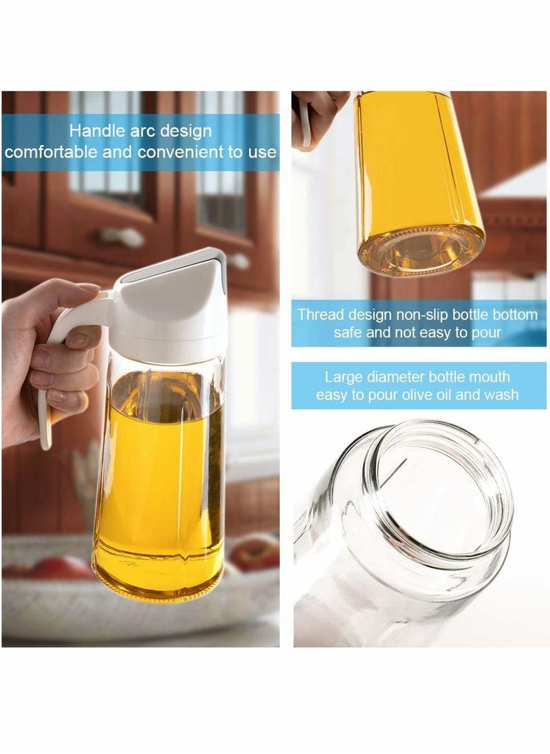 HomarKet - Auto Flip Olive Oil Dispenser Bottle,630ml Leakproof Condiment Container With Automatic Cap and Stopper,Non-Drip Spout,Non-Slip Handle for Kitchen Cooking - Image 1
