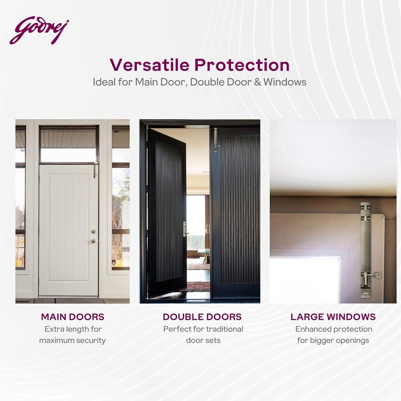 Godrej Locking Solutions and Systems Godrej Aluminum Tower Bolt Suitable for Left Right Handed Inside Outside Opening Doors Main Internal Bathroom Windows Wardrobe Cabinet Doors 200mm Antique Brass Finish Pack of 2  - Image 4