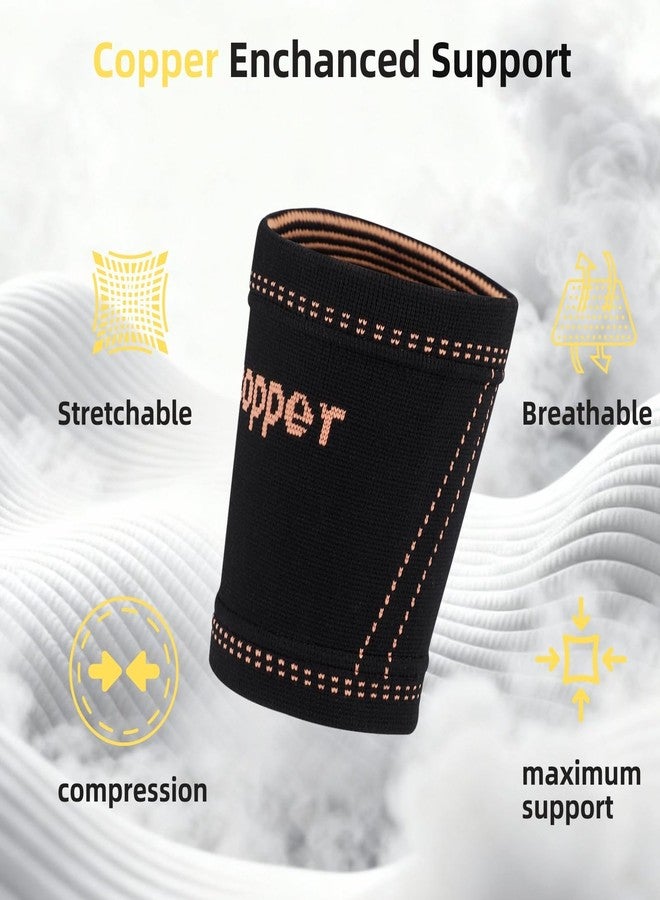 JIQUD Bicep Compression Sleeve, Copper-Infused Bicep Tendonitis Brace & Tricep Tendonitis Sleeve for Pain Relief Recovery,3D Knit Upper Arm Support for Men & Women - Image 3