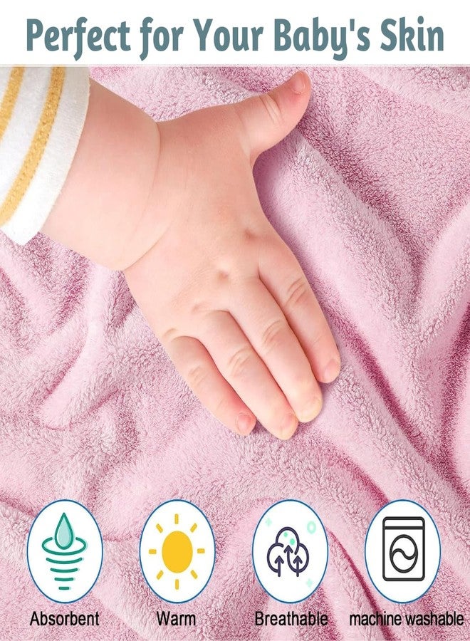 TuddyBuddy Ultra Soft 100% Cotton Hooded Towel for Babies/Ideal for New Born Babies (30 X 30 Inches) (Pack of 3 -Pink Stripes, Yellow & Light Pink) - Image 5