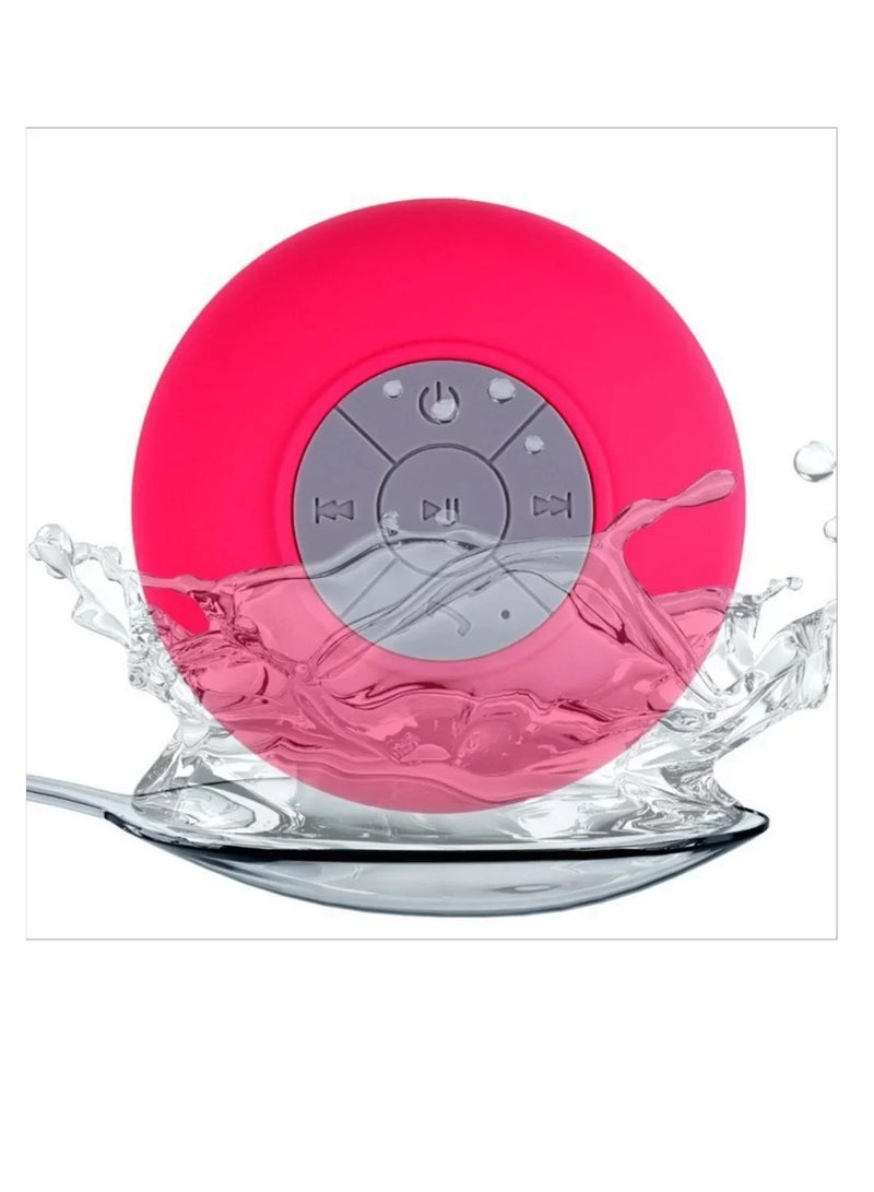 AROAQ Wireless Bluetooth Speaker, Mini Portable Waterproof Shower Speaker, Bluetooth Stereo Music Player With Suction Cup, Lightweight Audio Speaker With Built In Microphone, (1pc, Pink) - Image 1