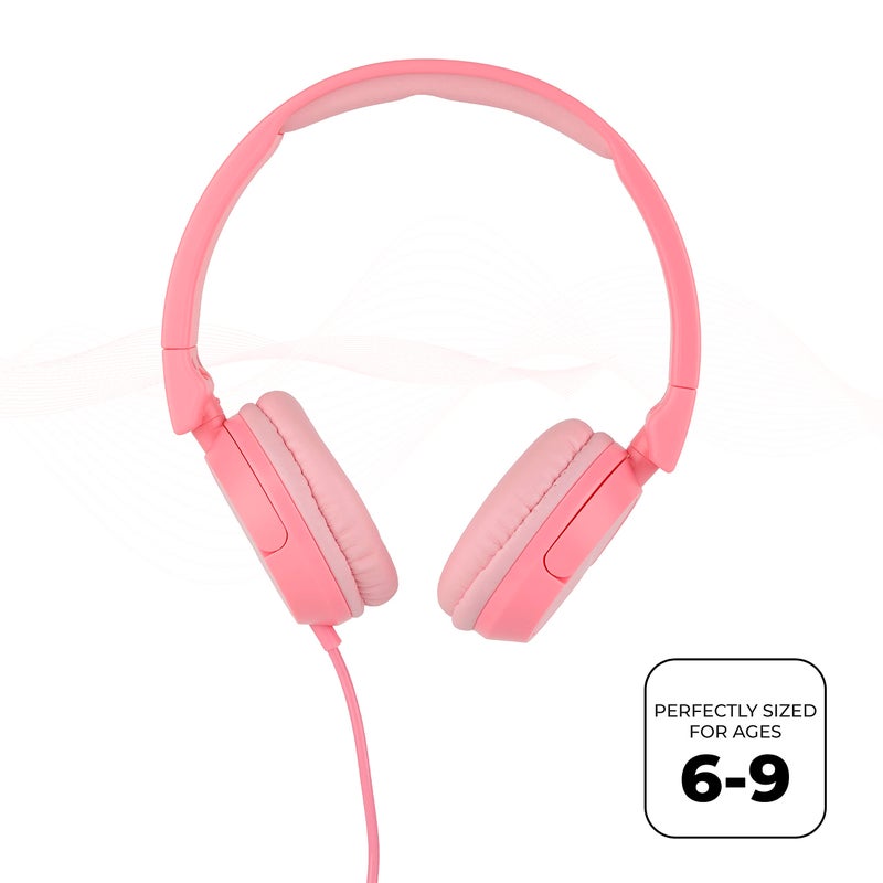Altec Lansing Over The Ears Kids Headphones - Wired - Volume Limiting Technology for Developing Ears, Ages 6-9, Perfect for Learning from Home, Pink - Image 4