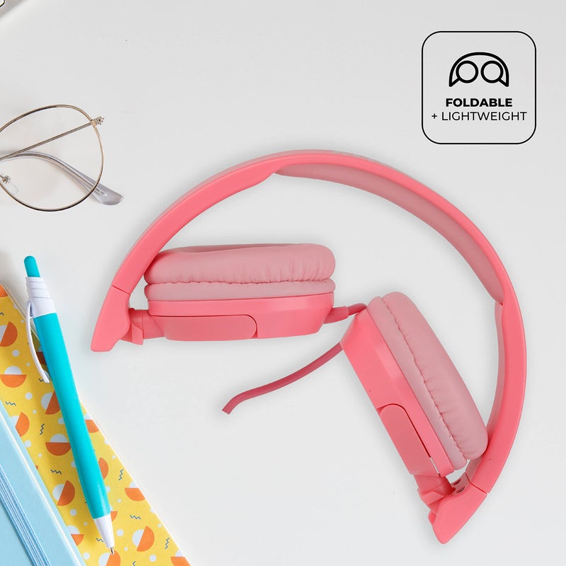 Altec Lansing Over The Ears Kids Headphones - Wired - Volume Limiting Technology for Developing Ears, Ages 6-9, Perfect for Learning from Home, Pink - Image 5