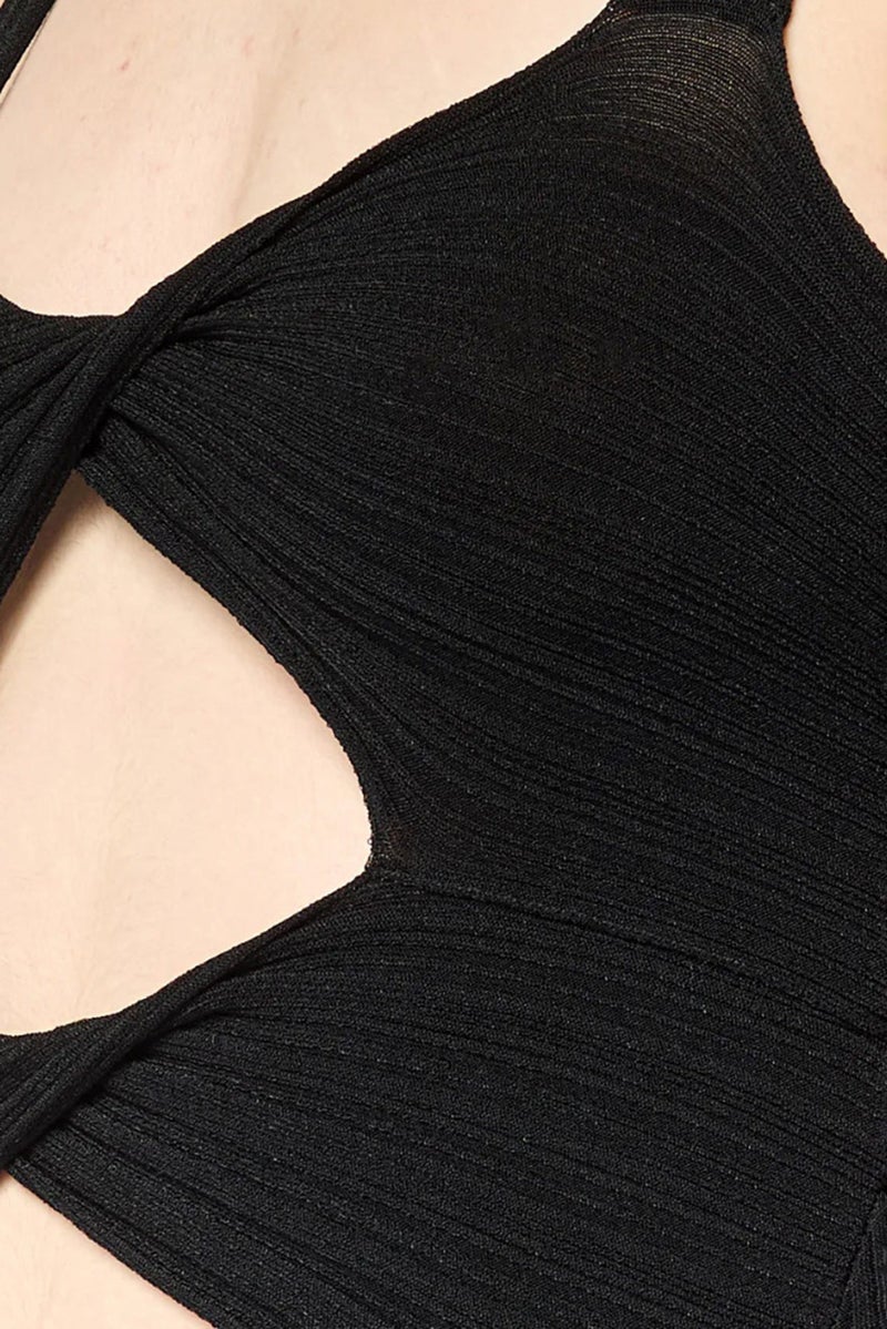 STELLA MCCARTNEY Women Rib Sleeveless Bodysuit, Black - Image 5