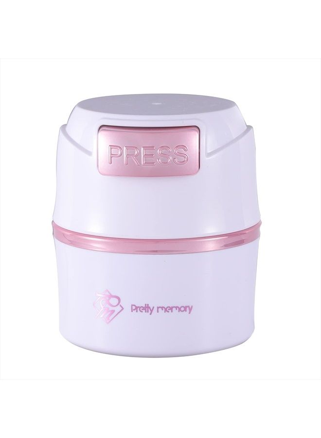 Pretty memory Glue Storage Container Eyelash Extensions Sealed Lash Glue Holder Adhesive Jar Stand Tank Sealed for Women,Lash Tech Supplies Must Haves (White - Pink) - Image 1