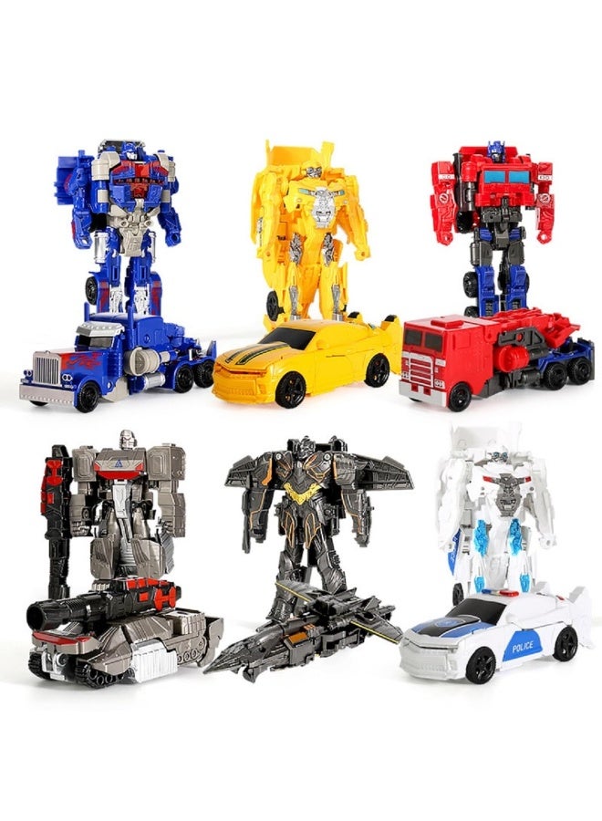 Transformers Toys Optimus Primes Bumblebees 6 in 1 Deformation Robots Toys Transformation Car Toys for Kids Birthday Christmas Gift - Image 1