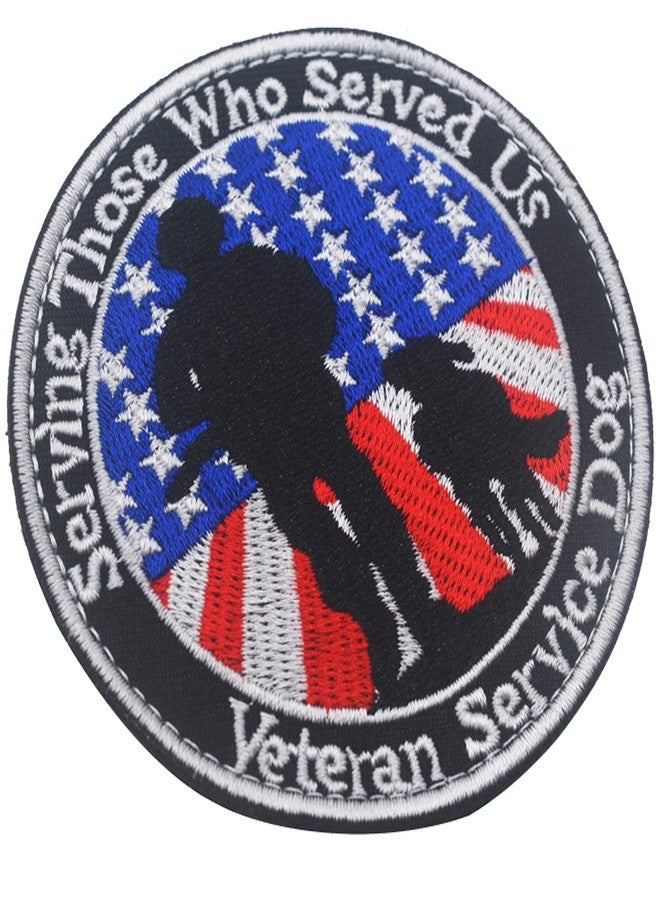ODSP Veterans Service Dog Serving Those Who Served Us Military Tactical Badge Emblem Embroidered Fastener Hook Loop Patch for Dogs Pets 3.15inch Diameter 2PCS - Image 5