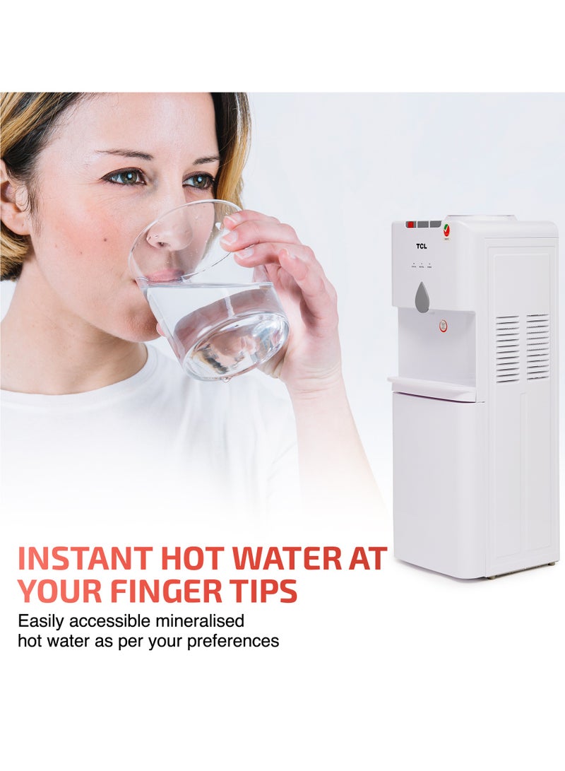 HOOVER Tcl Water Dispenser, Top Loading, Hot, Cold & Normal Water Temperature, Best For Home, Kitchen, Office & Pantry, Compact Size, 3 Taps/Faucet, Child Safety Lock, White Colour, Ty-Lwyr19W TY-LWYR19W white - Image 4