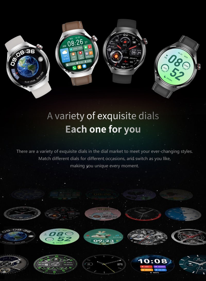 RollsTimi  Men's Smart Watch 1.6" HD Screen, Fitness Tracker, Health Monitor Waterproof Smart Watch, GT4PRO Black  - Image 2
