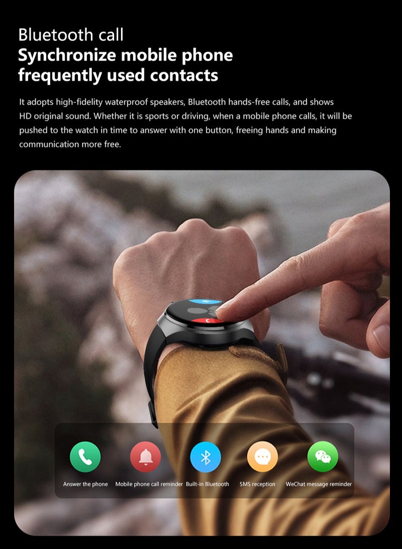 RollsTimi  Men's Smart Watch 1.6" HD Screen, Fitness Tracker, Health Monitor Waterproof Smart Watch, GT4PRO Black  - Image 4