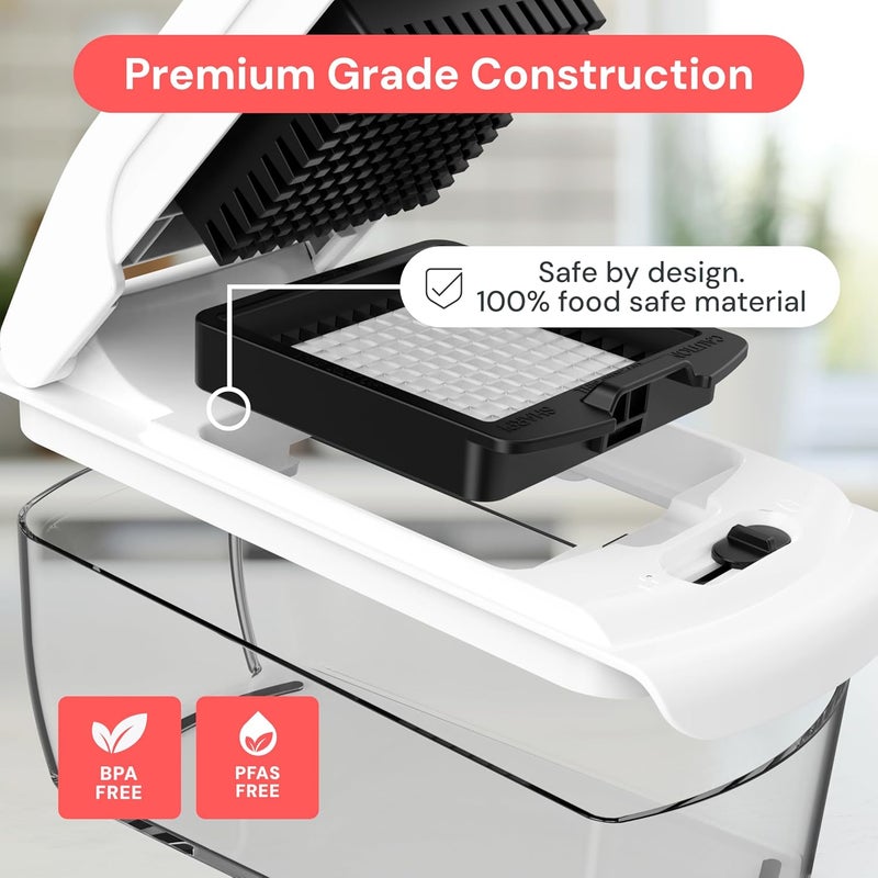 Fullstar Vegetable Chopper Onion Chopper Dicer - Peeler Food Chopper Salad Chopper Vegetable Cutter Vegetable Spiralizer Vegetable Slicer Zoodle Maker Lemon Squeezer Egg Separator Egg Slicer - Image 5