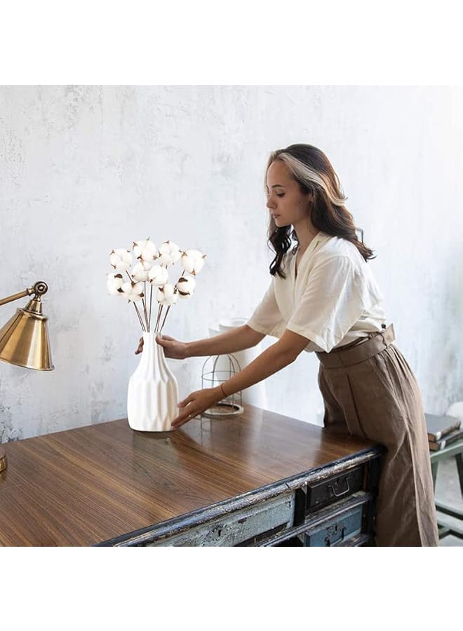 Green Tiger 10 Packs Cotton Stems, Natural Dried Cotton for Vase Fillers, Home Wedding Decor - Image 3