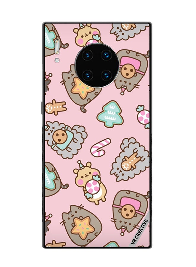 VR CREATIVE Protective Case Cover For Huawei Mate 30 Pro Business Cat Design Multicolour - Image 1
