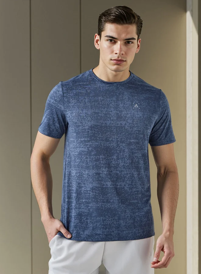 ADOT by Splash Jacquard Crew Neck T-shirt