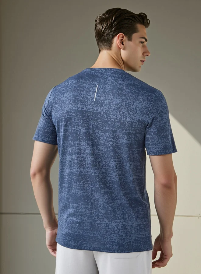 ADOT by Splash Jacquard Crew Neck T-shirt