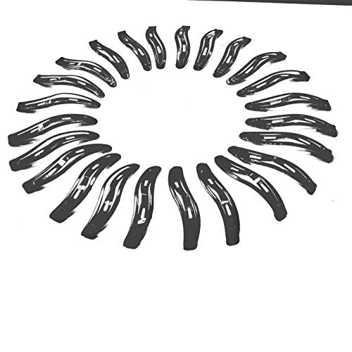 HP HIGH PROFILE Tic Tac Hair Clips and Hair Accessories for Women and Girls 24 Pcs (pack of 2) - Black Glossy and Matte - Image 2