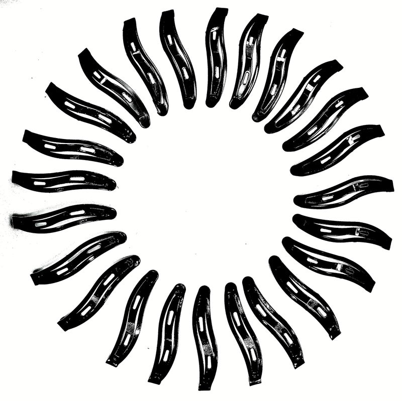 HP HIGH PROFILE Tic Tac Hair Clips and Hair Accessories for Women and Girls 24 Pcs (pack of 2) - Black Glossy and Matte - Image 1