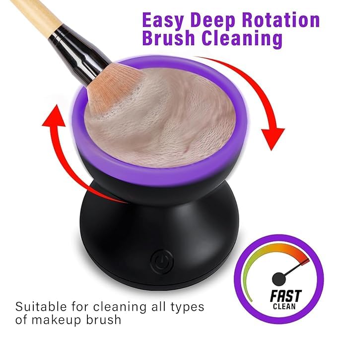 KESHAWER Makeup Brush Cleaner USB Rechargeable Electric Makeup Brush Cleaner Machine Portable Make Up Brush Cleaner Tools for All Size Makeup Brushes PACK OF 1 - Image 4