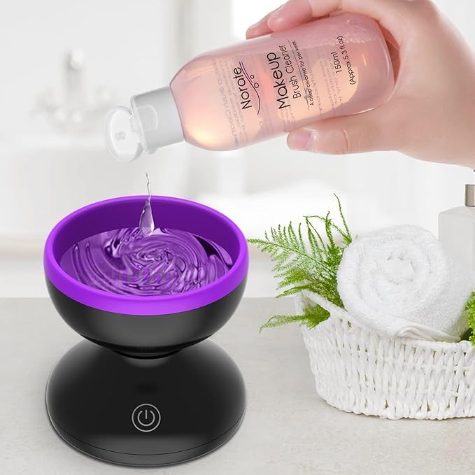 KESHAWER Makeup Brush Cleaner USB Rechargeable Electric Makeup Brush Cleaner Machine Portable Make Up Brush Cleaner Tools for All Size Makeup Brushes PACK OF 1 - Image 3
