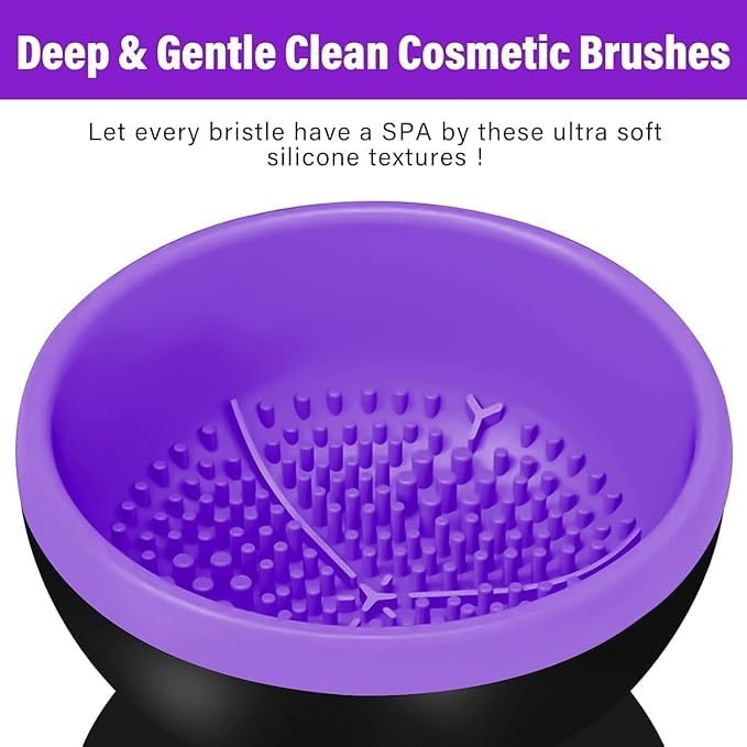 KESHAWER Makeup Brush Cleaner USB Rechargeable Electric Makeup Brush Cleaner Machine Portable Make Up Brush Cleaner Tools for All Size Makeup Brushes PACK OF 1 - Image 2