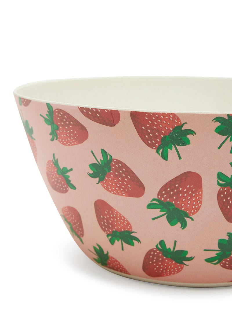 Simply Kitchen - Strawberry Bamboo Fiber Large Salad Bowl - Image 1