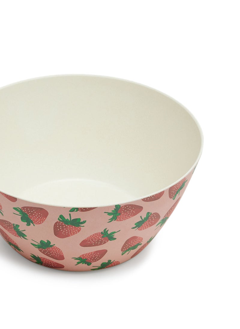 Simply Kitchen - Strawberry Bamboo Fiber Large Salad Bowl - Image 1