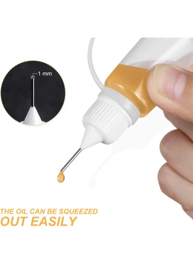 klarako 10 Pcs Needle Tip Glue Bottles 10ml Precision Refillable Squeeze Tip Applicator Empty Needle Plastic Bottle for DIY Craft - Image 4