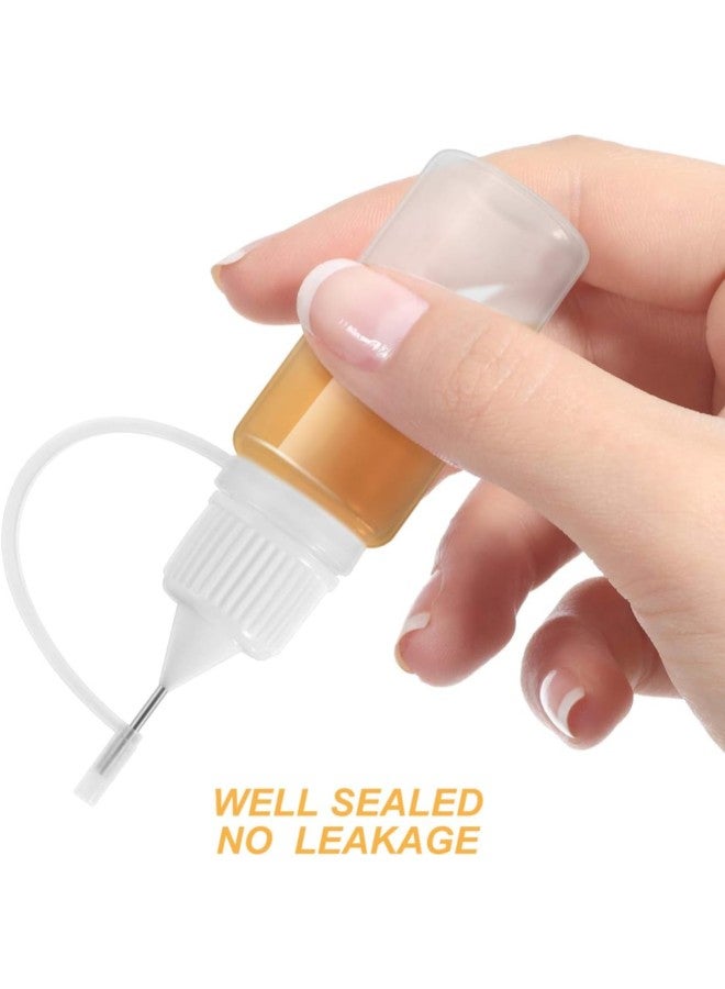 klarako 10 Pcs Needle Tip Glue Bottles 10ml Precision Refillable Squeeze Tip Applicator Empty Needle Plastic Bottle for DIY Craft - Image 3