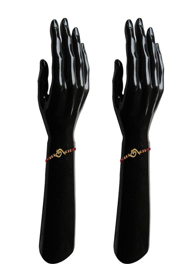 Mahi Rakhi Set for Brother of 2 Gold Plated Om Rakhi for Bhai/Bhaiya/Bro for Rakshabandhan Festival (CO1104642GC) - Image 3