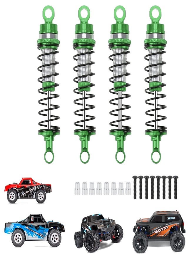 RCAWD Shock Absorber Damper for LaTrax Teton & Desert Prerunner 1/18 Upgrades Scale 4WD Monster Truck, Adjustable Front Rear RC Shocks Parts for #7660, 76064-5, 76054-1,#76054-5 Green - Image 1