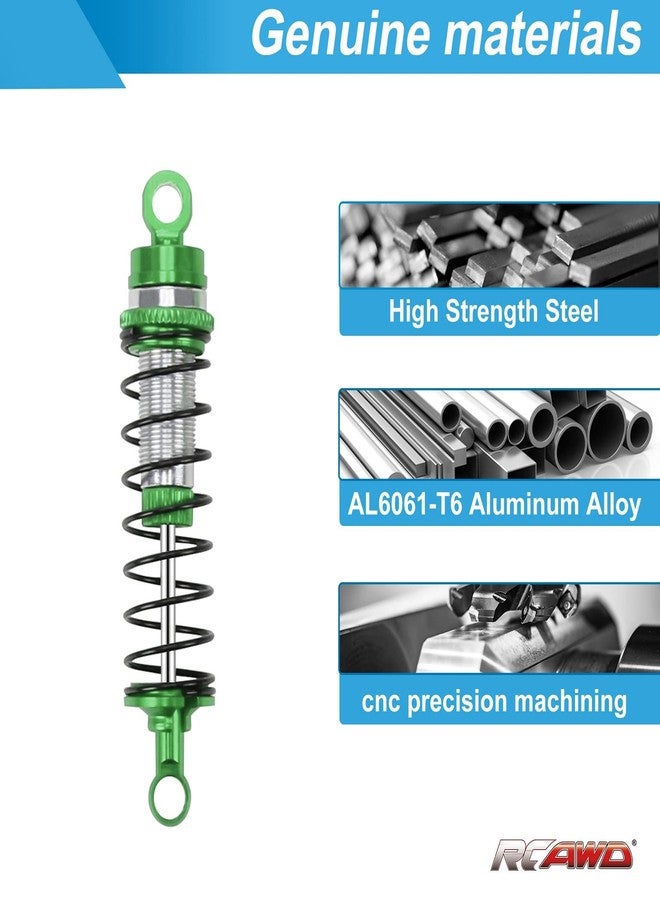 RCAWD Shock Absorber Damper for LaTrax Teton & Desert Prerunner 1/18 Upgrades Scale 4WD Monster Truck, Adjustable Front Rear RC Shocks Parts for #7660, 76064-5, 76054-1,#76054-5 Green - Image 3