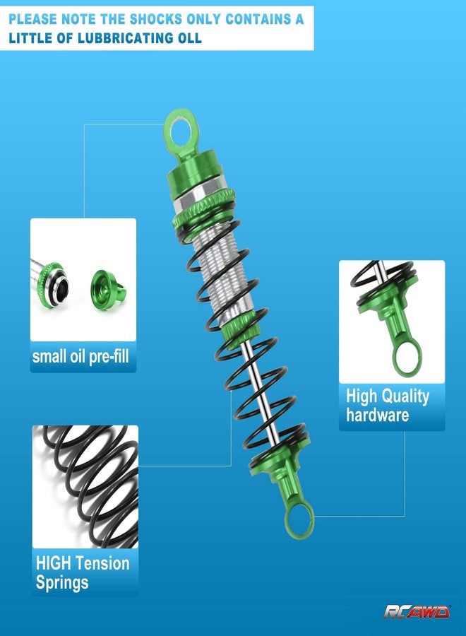 RCAWD Shock Absorber Damper for LaTrax Teton & Desert Prerunner 1/18 Upgrades Scale 4WD Monster Truck, Adjustable Front Rear RC Shocks Parts for #7660, 76064-5, 76054-1,#76054-5 Green - Image 4