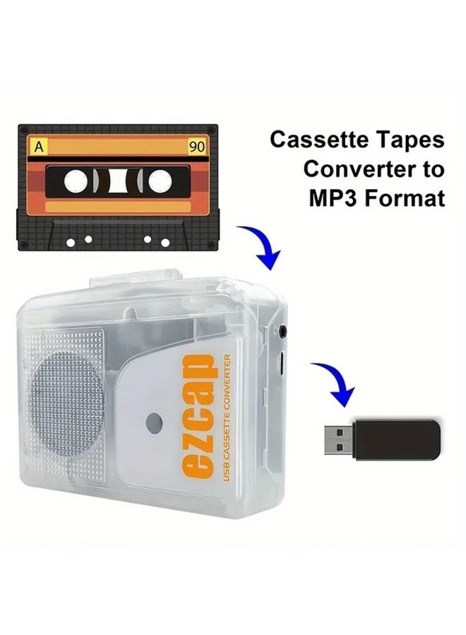 Transparent Portable Magnetic Tape Player To MP3 USB Converter Music Box - Image 5
