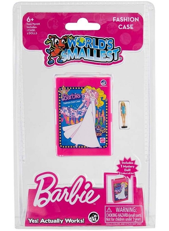 Worlds Smallest Barbie Fashion Case, Miniature, Includes 1 case and 2 Micro Figures, Styles Selected at Random - Image 1