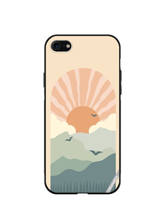 VR CREATIVE Protective Case Cover For Apple iPhone 7/8/SE 2020 Abstract Landscape Design Multicolour - Image 1