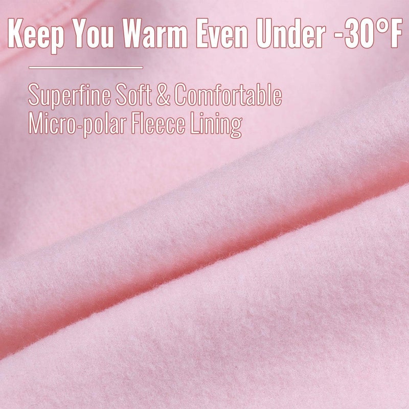 TurboSke Pink Ski Mask - Balaclava Face Mask Wind Water Resistant for Cold Weather - Image 5