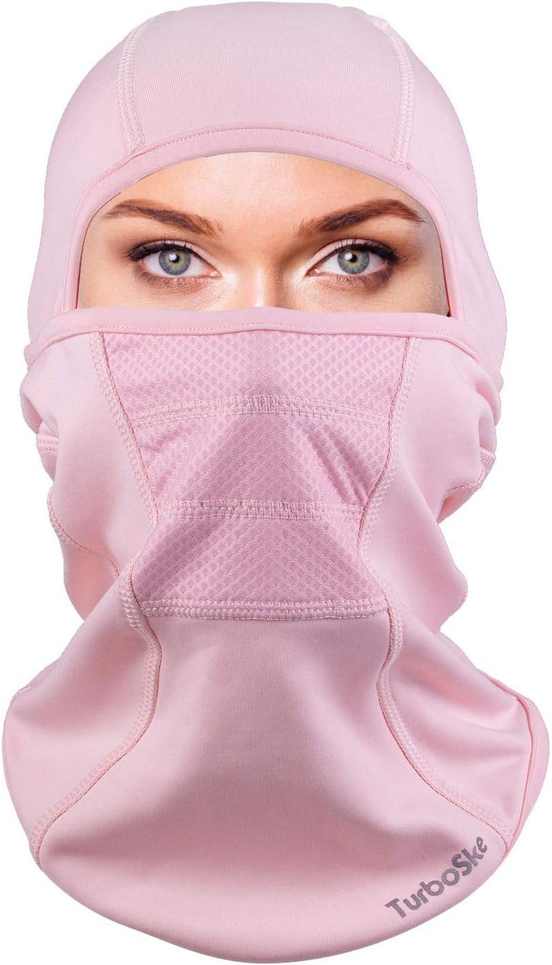 TurboSke Pink Ski Mask - Balaclava Face Mask Wind Water Resistant for Cold Weather - Image 1