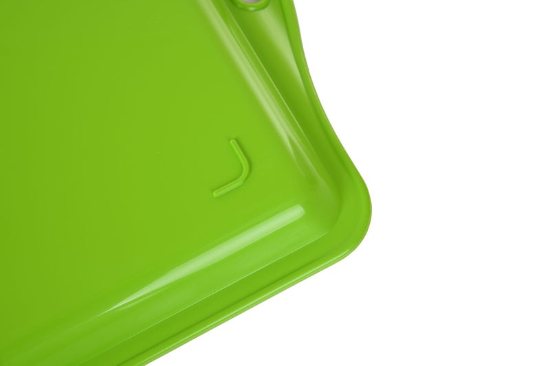 Mintra Rectangular Plastic Serving Tray with side handles , Color - Green |Size - 36x28 cm | Ideal for your daily serving needs - Image 3