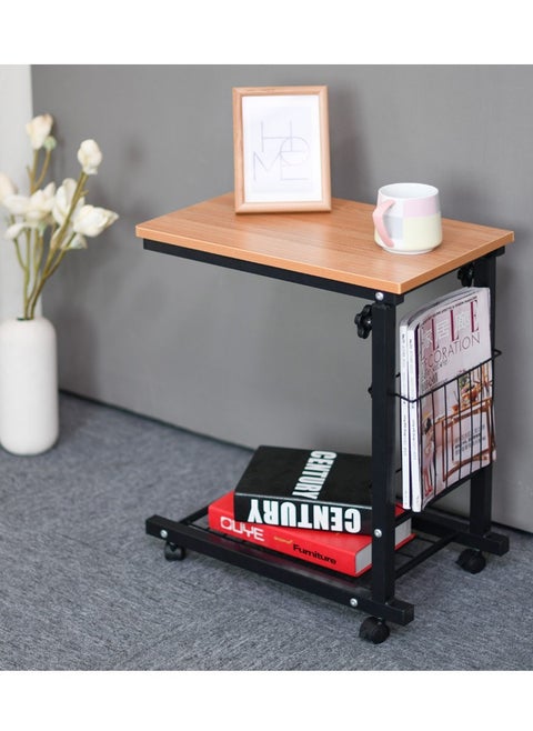 Laptop Desk Laptop Table Sofa Side Table with Storage Rack Adjustable Hight Side Table C-Shaped Coffee Table Bedside Laptop Stand