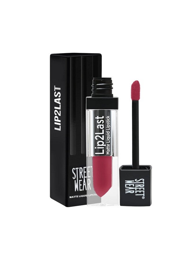 Street Wear Lip2Last Matte Liquid Lipstick -Go Go Rose (Pink) - 5 Ml - Transferproof, Smudgeproof, Mask Friendly, Non-Drying Formula, Enriched With Vitamin E - Lasts Am To Pm! - Image 1