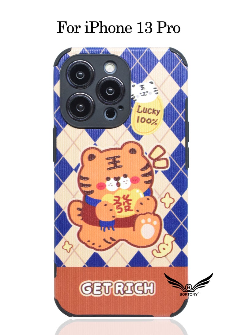 BORTONY iPhone 13 Pro Case 6.1 Inch Elegant Design Soft Silicone Camera Protected Cover - Image 1