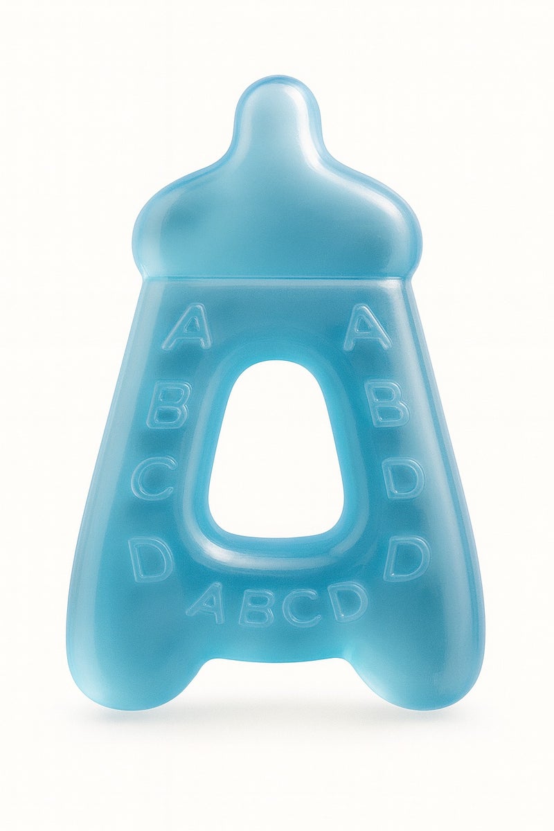 A-Shape Water-Filled Teether – Blue, Soft & Soothing for Babies (3m+) 