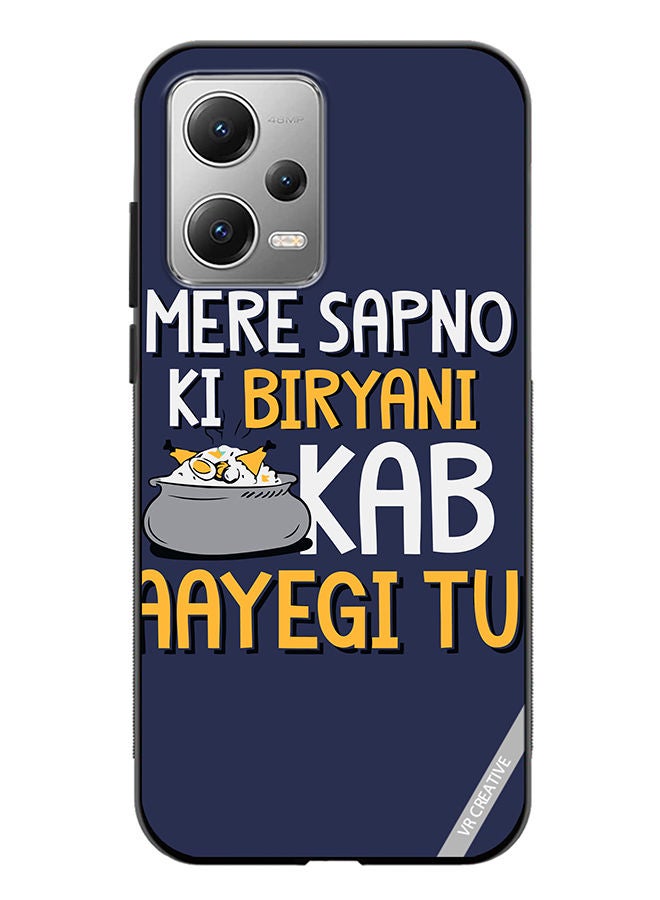 VR CREATIVE Protective Case Cover For Xiaomi Redmi Note 12 Mere Spano Ki Biryani Kab Aayegi Tu Design Multicolour - Image 1