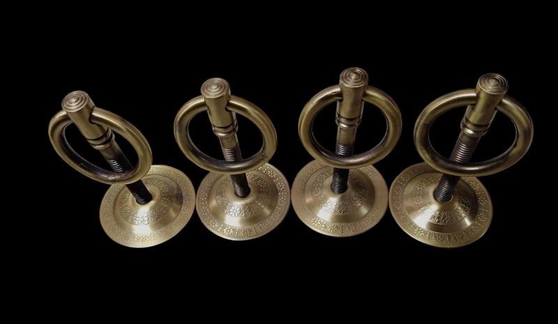 Kkriya Home Decor Antique Brass Finish Bottom KADA for Patio JHULA Superior HIGrade Quality Life TIME WARRENTY KADA Patio Swing Hammock Swing16MM Rod with Weight Capacity of 800KG Pack of 4PCS  - Image 5
