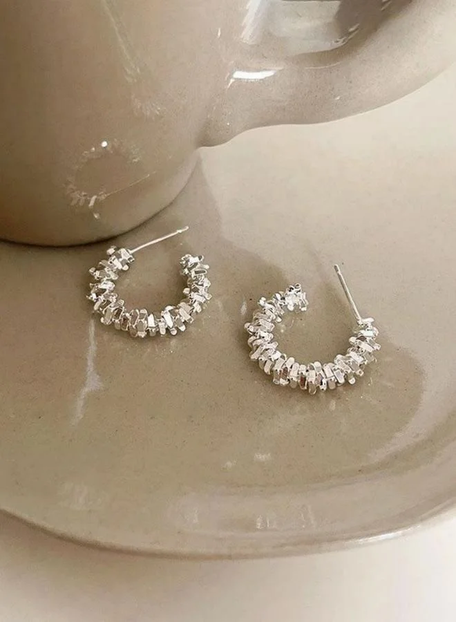 Take Two Embellished Sparkle Hoop Earrings