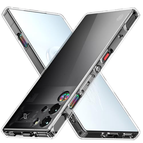 Foluu Slim Fit Case for ZTE Nubia Red Magic 10 Pro/10 Pro+/10S Pro/10S Pro+, Hard PC Back & Soft TPU Bumper Protective Shockproof Scratch Resistant Case for Red Magic 10 Pro 2024 (Clear) - Image 1