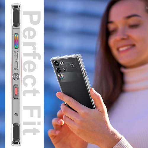 Foluu Slim Fit Case for ZTE Nubia Red Magic 10 Pro/10 Pro+/10S Pro/10S Pro+, Hard PC Back & Soft TPU Bumper Protective Shockproof Scratch Resistant Case for Red Magic 10 Pro 2024 (Clear) - Image 4