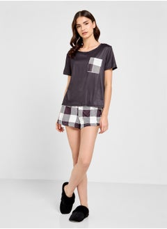 Ginger T-Shirt & Checkered Short Pj Set  - Image 5