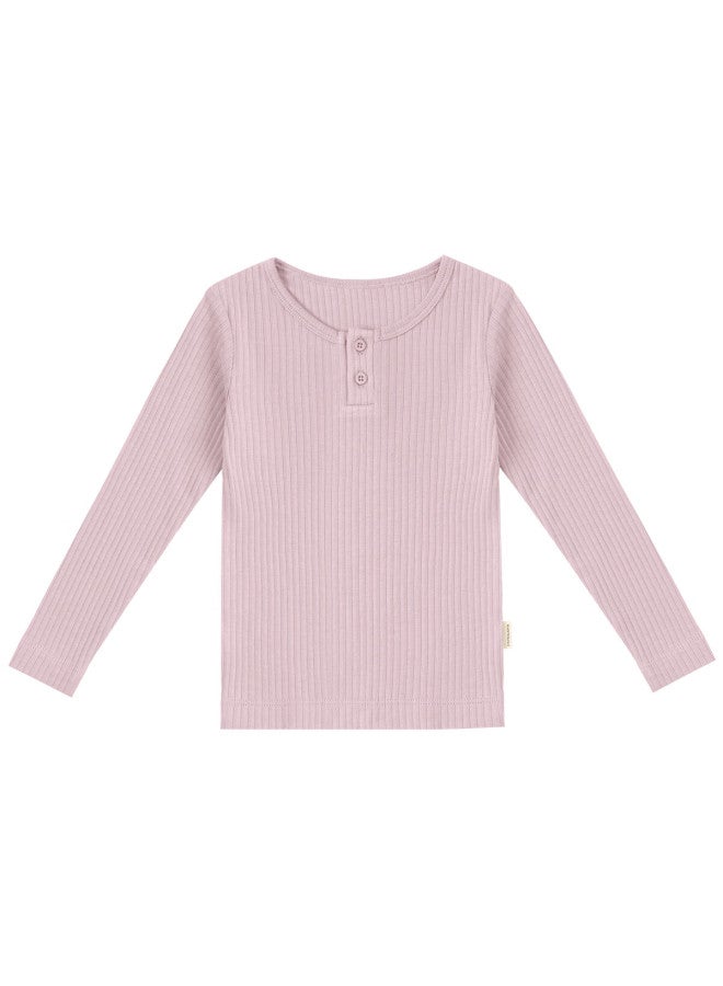 Happyology Uk Kids Four-season Ribbed Cotton Soft Top Silky Sleepwear Skin-friendly Underwear - Image 4