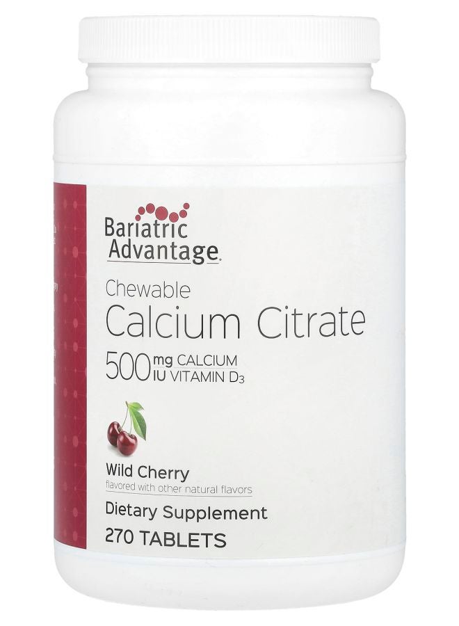 Bariatric Advantage Chewable Calcium Citrate Wild Cherry 270 Tablets